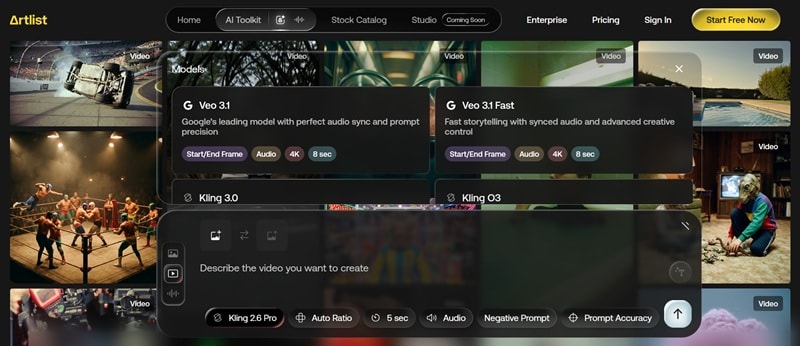 artlist ai image to video
