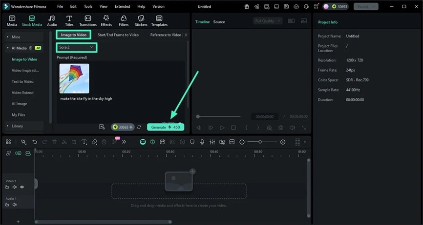 start generating video from image