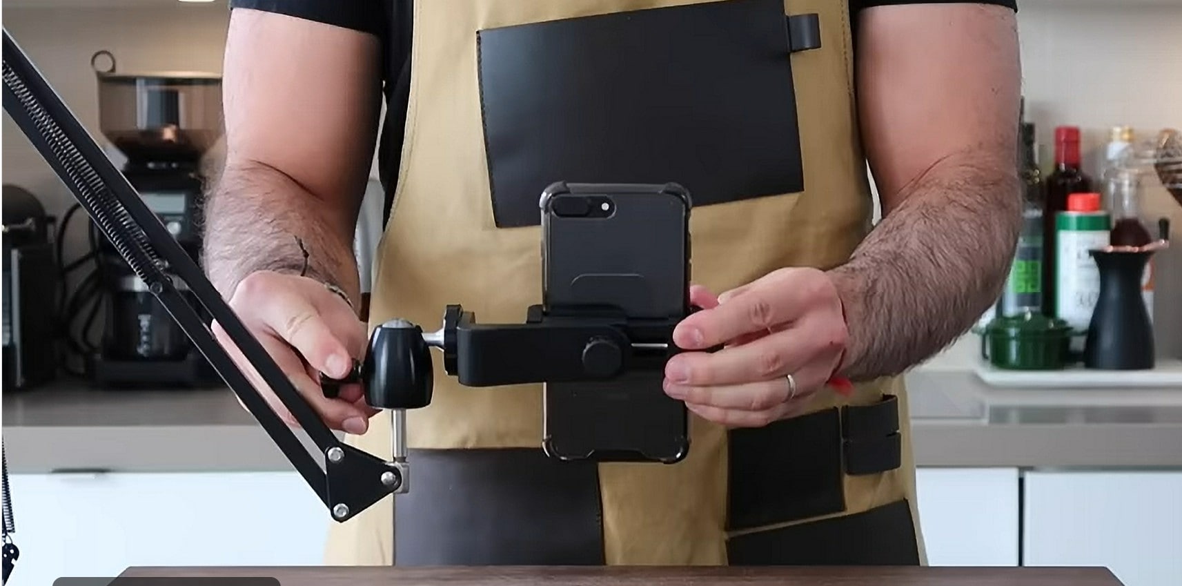 setting up a camera on a tripod