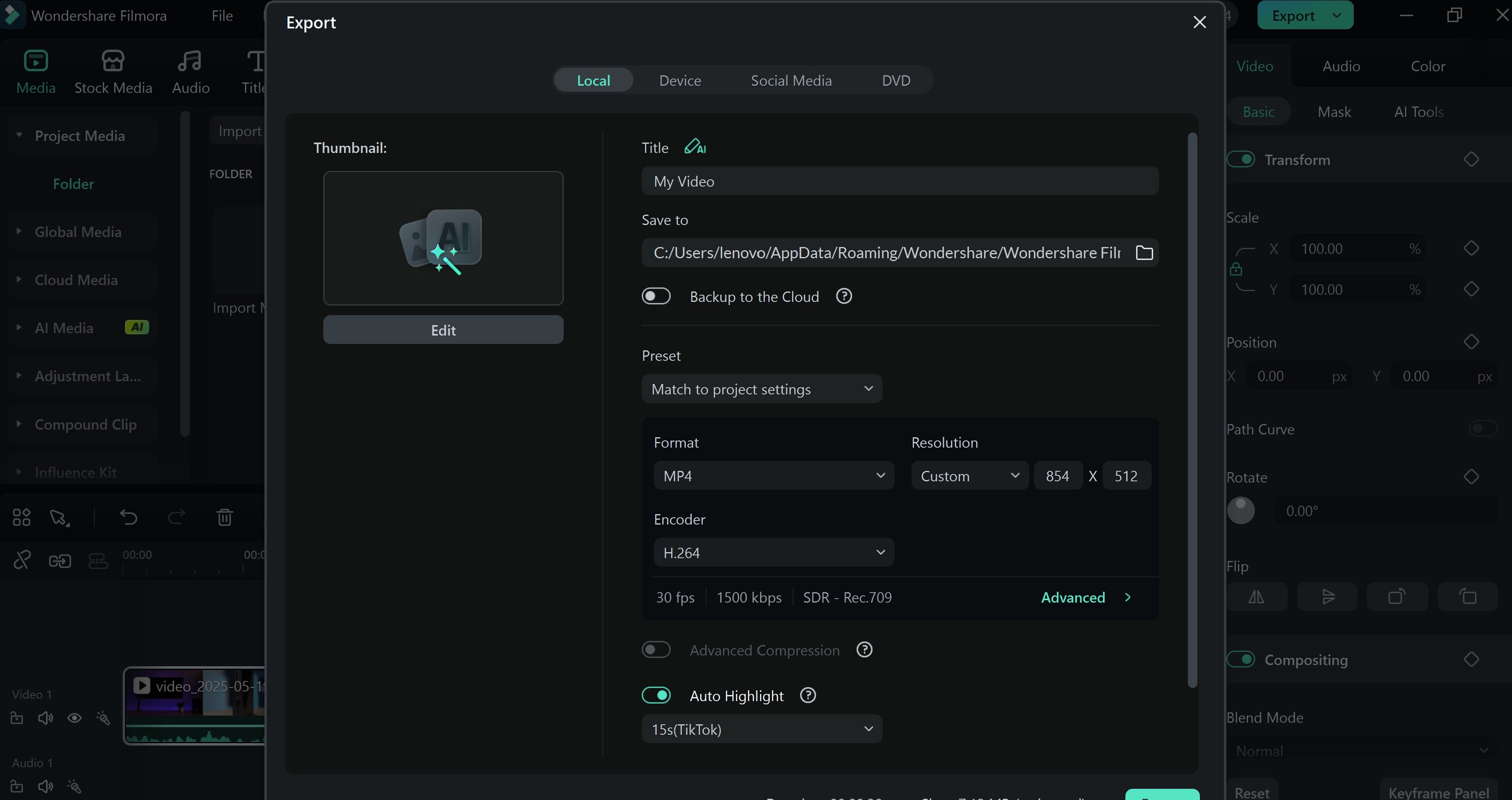 export video