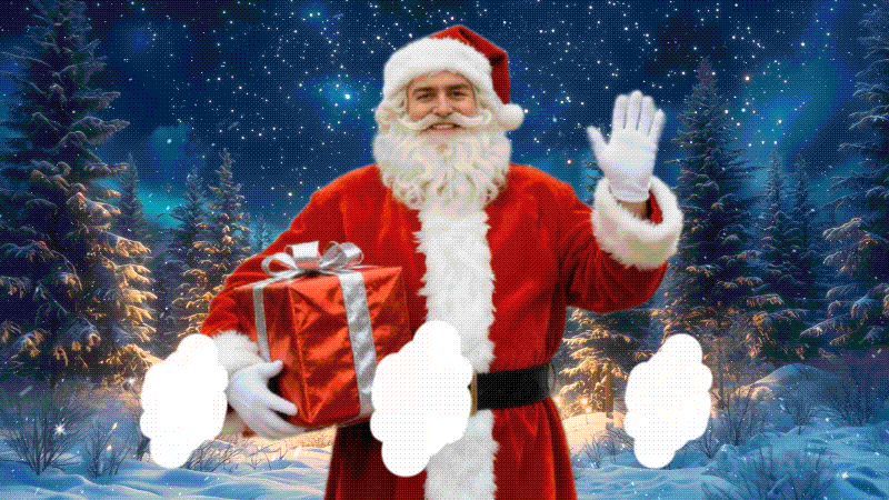 santa claus christmas card video