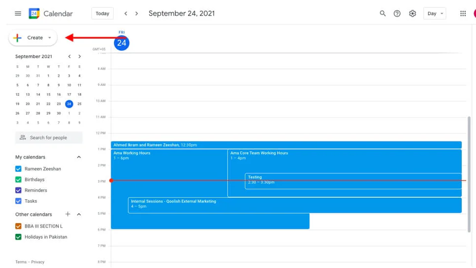 membuat sesi google meet di google calendar