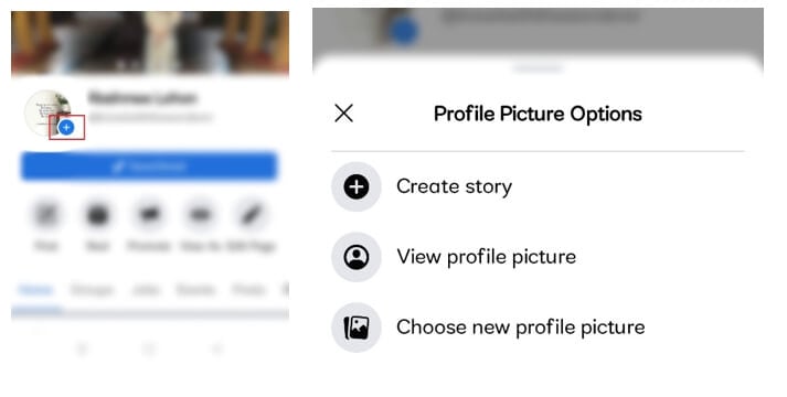 create Facebook Page story