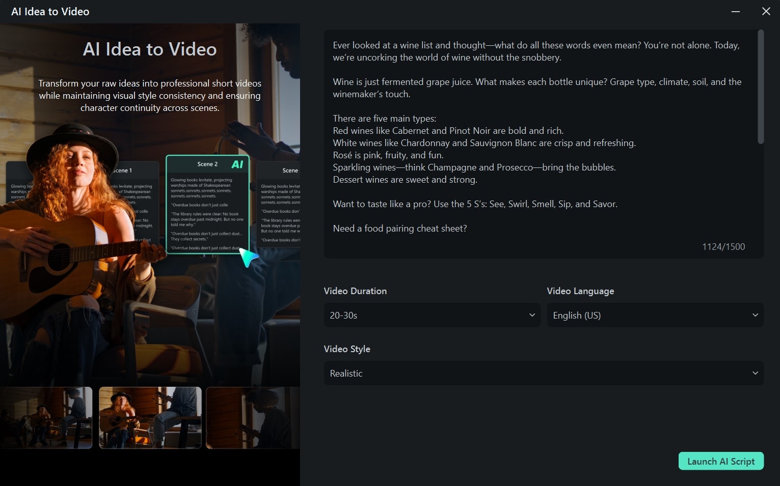 use ai idea too video tool