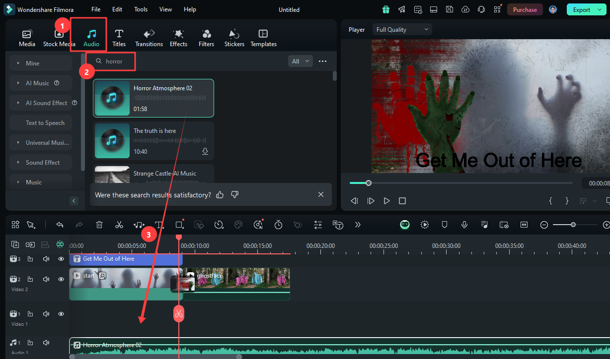 adding audio effects in filmora