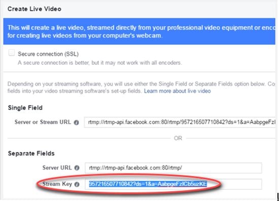 How to get URL of live Facebook videos