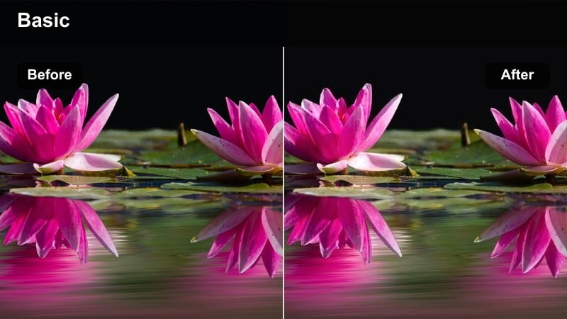 Over-the-desk view of a creator editing video at a warm-lit workstation.