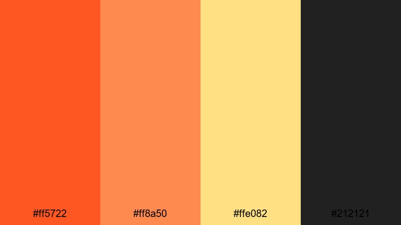creator logo ignition flame color palette with hex codes