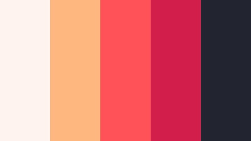 crimson arcade pop soft crimson color palette with hex codes