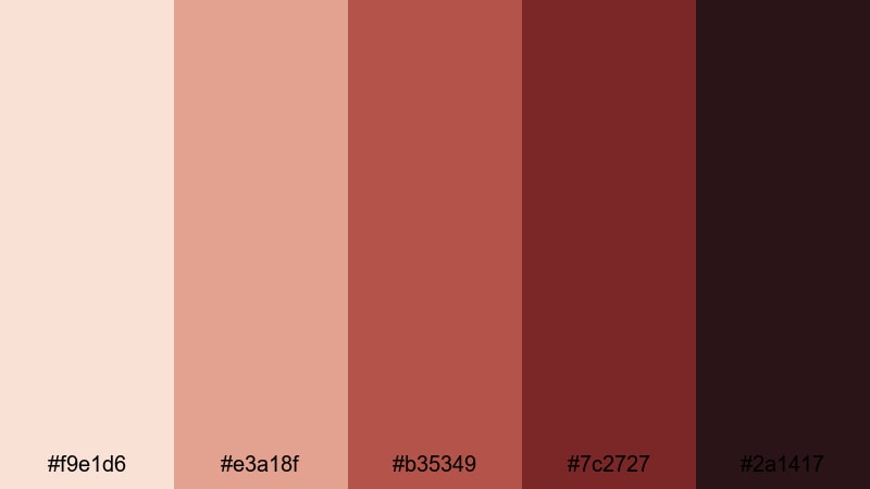 crimson banner procession renaissance color palette with hex codes