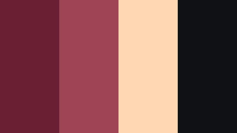 crimson studio lights dusty maroon color palette with hex codes