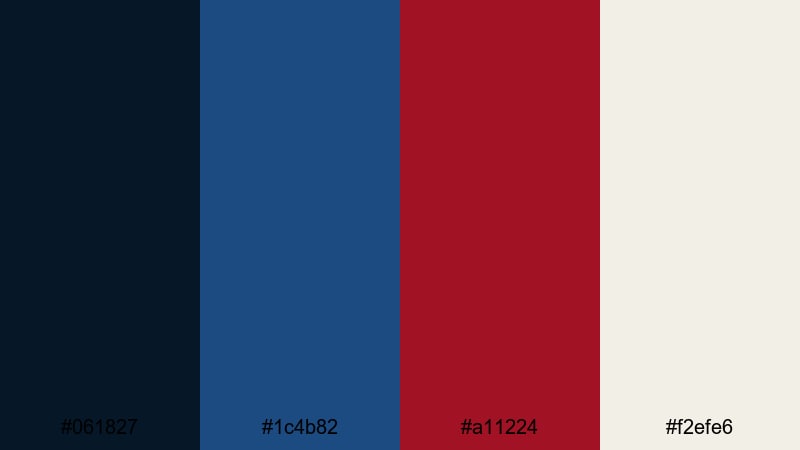crimson tidal storm blue dark red color palette with hex codes