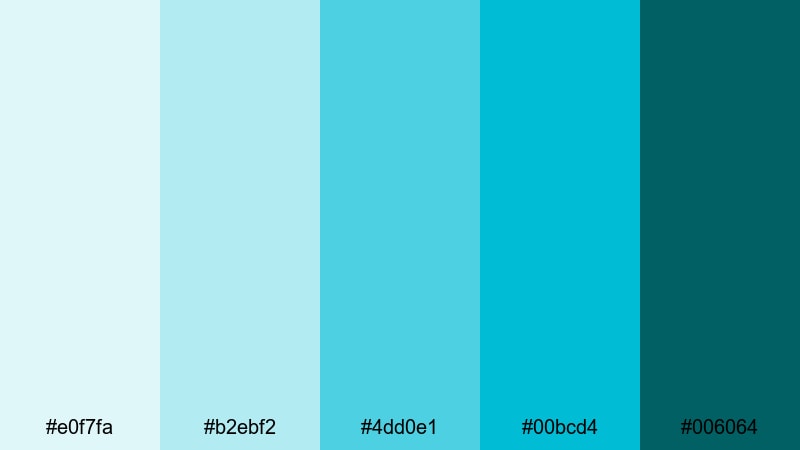 crisp ocean morning lighthouse color palette with hex codes