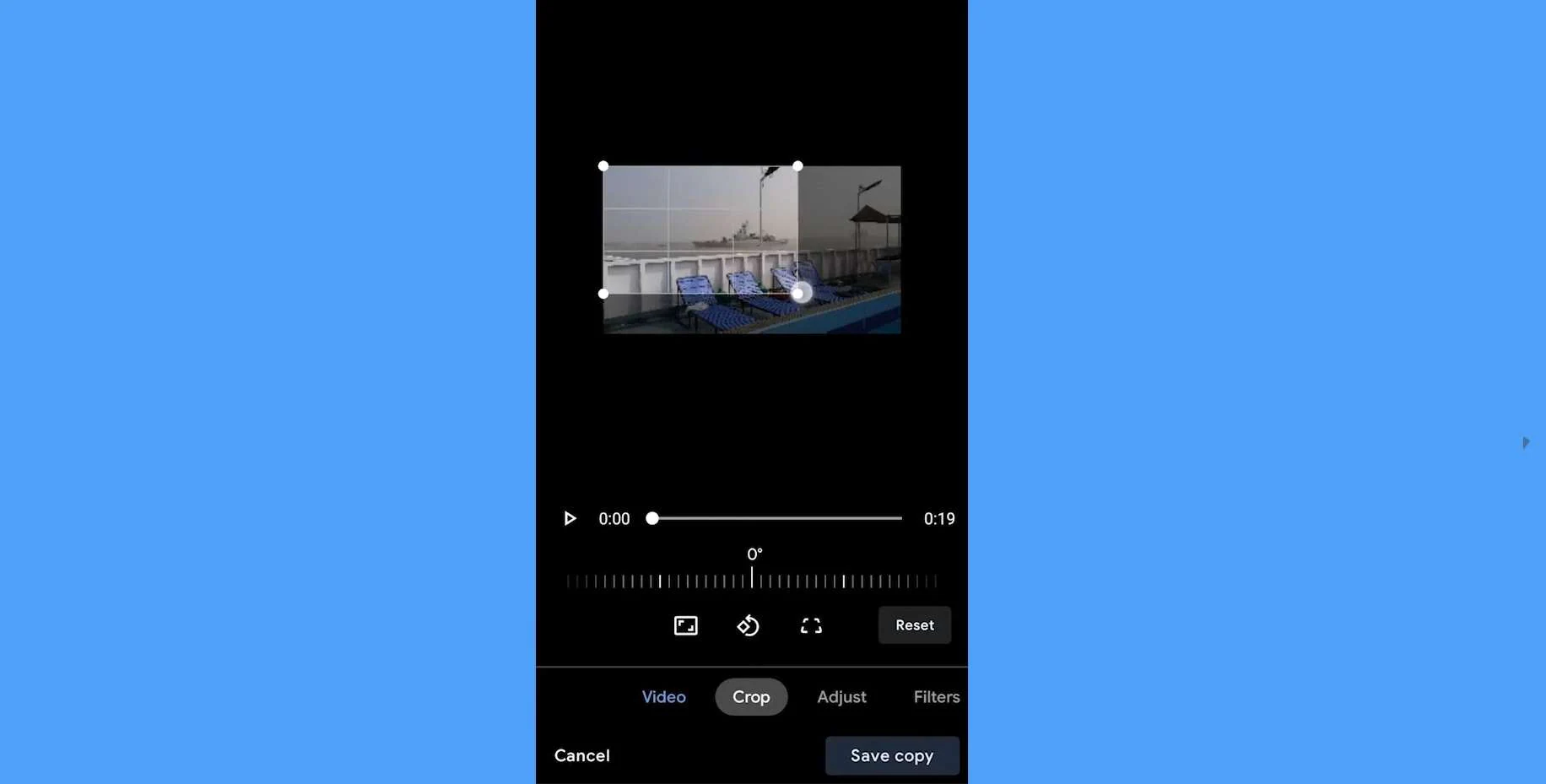 ritaglia video per instagram su android