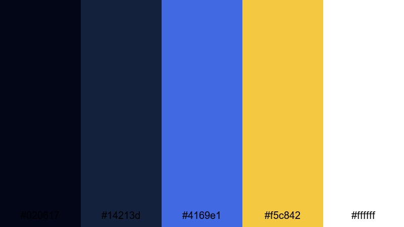 crown jewel luminaire royal blue color palette with hex codes
