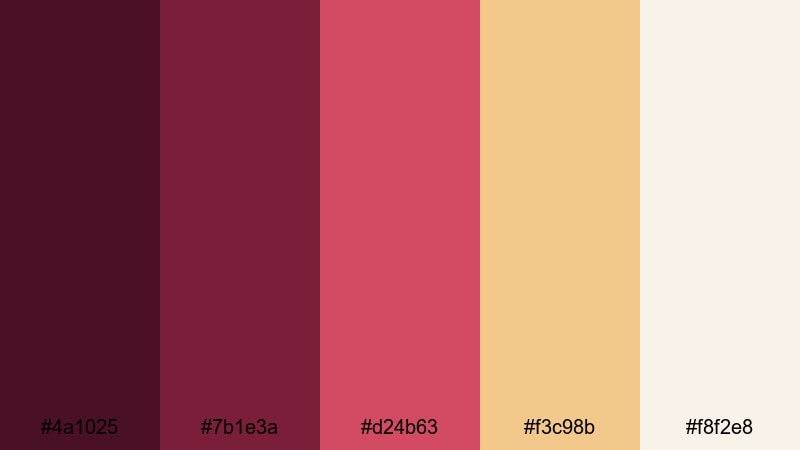 crowned in crimson roman empire color palette with hex codes