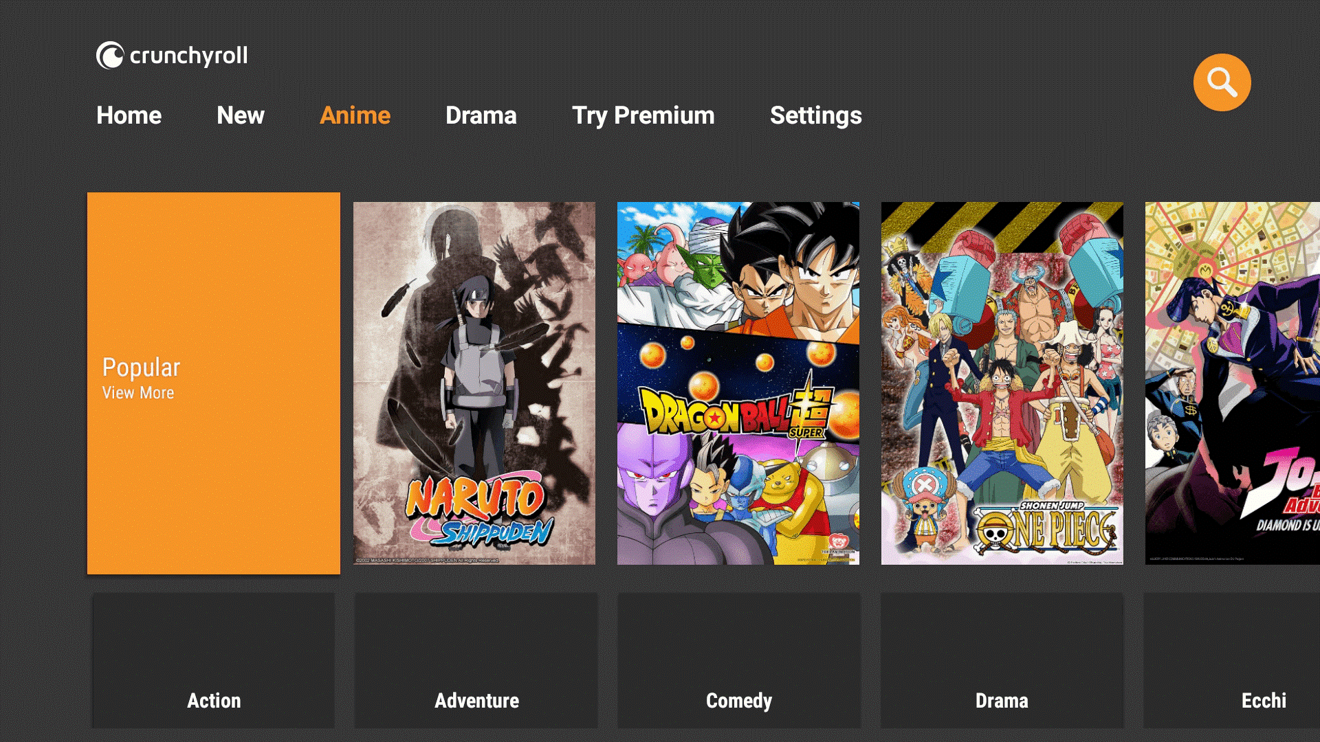 Popcorn Time-alternatief: Crunchyroll