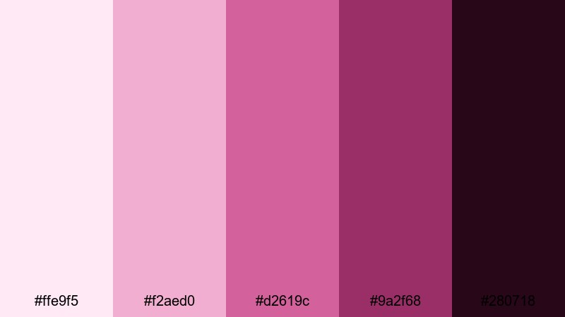 crushed berry titles mauve pink color palette with hex codes