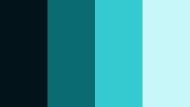 cryo chamber chill dark scene cyan color palette with hex codes