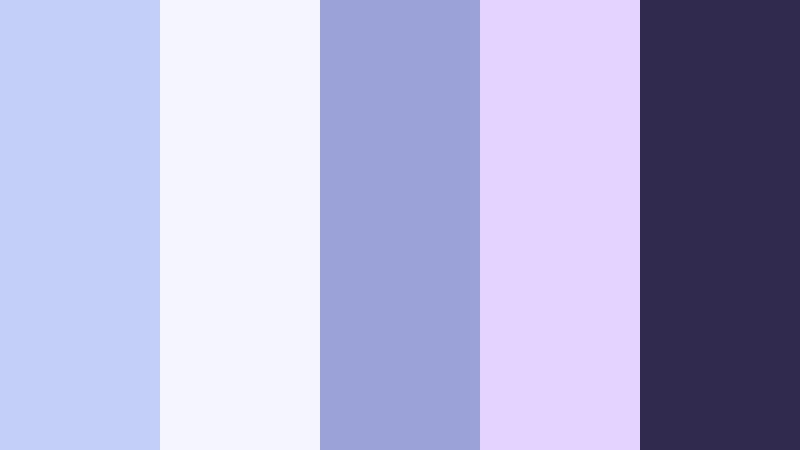 crystal ballroom night icy periwinkle color palette with hex codes