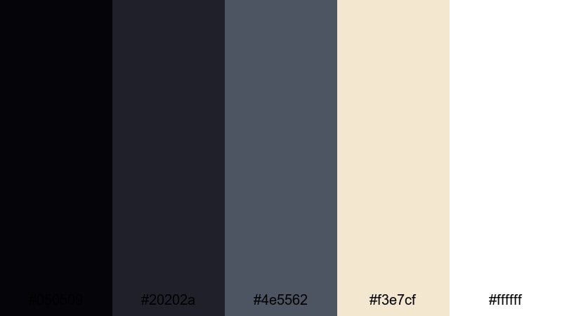 crystal chandelier night formal color palette with hex codes