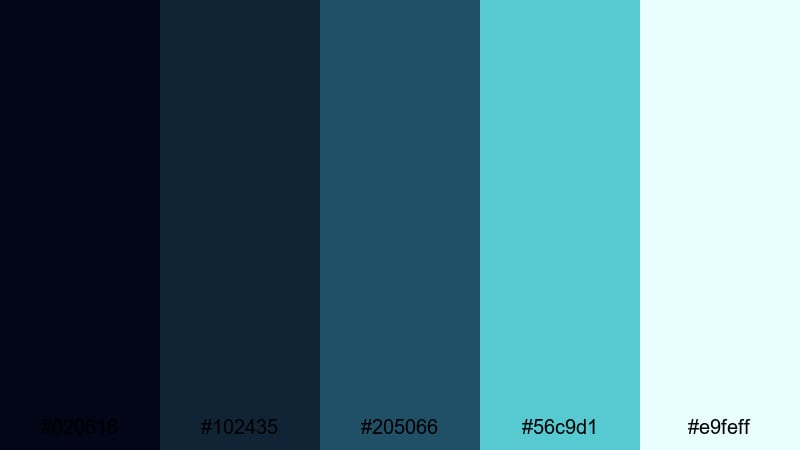 crystal fjord serenity aurora borealis color palette with hex codes