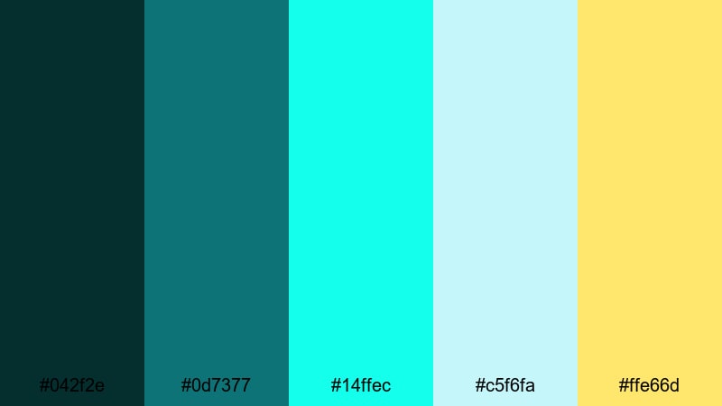 crystal forest quest fantasy color palette with hex codes