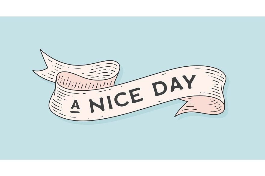 curved ribbon banner text