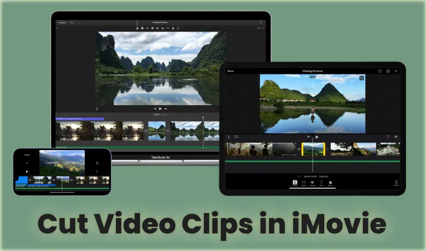 cut video clips in imovie