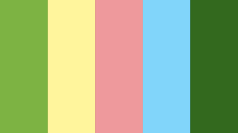 cutout garden story stop motion color color palette with hex codes