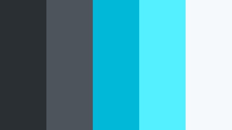 cyan signal overlay graphite slate color palette with hex codes