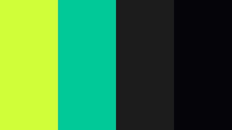cyber alley contrast vibrant lime color palette with hex codes