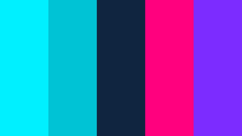 cyber circuit rush radiant cyan color palette with hex codes