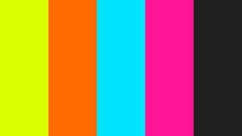 cyber citrus neon color color palette with hex codes