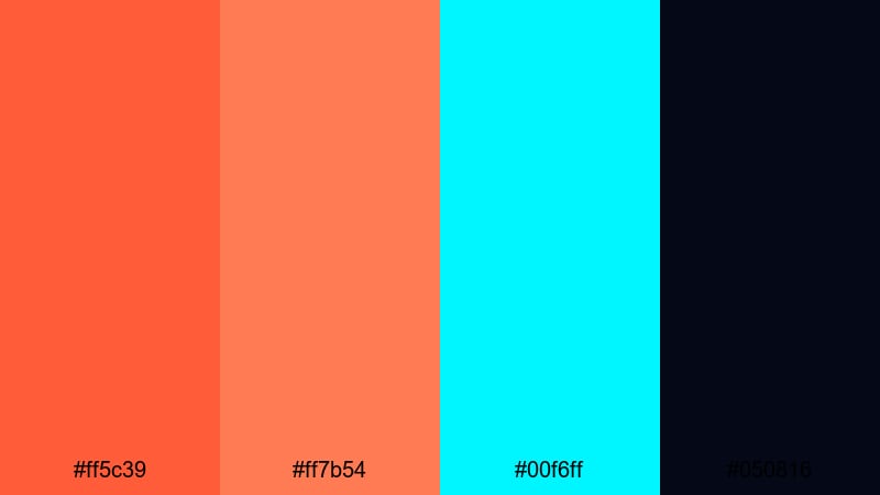 cyber flame overlay flame color palette with hex codes