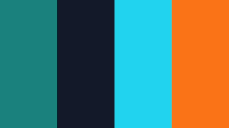 cyber reef pulse glacier teal color palette with hex codes