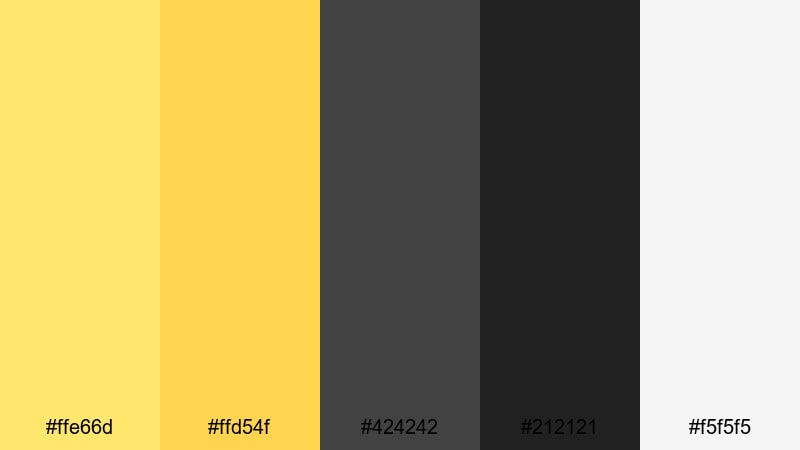 daffodil noir chic daffodil color palette with hex codes