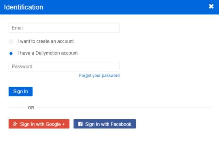 dailymotion sign-in 