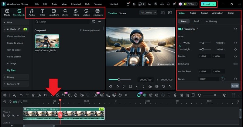 preview result, edit, and export