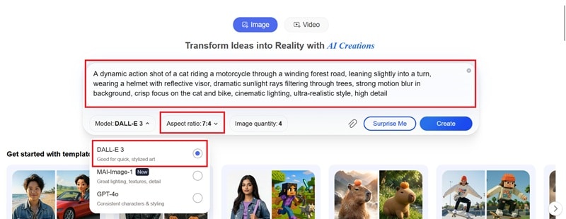 enter prompt and adjust settings