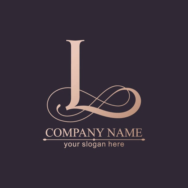 Elegant gold monogram logo with intertwined J and L letters on dark background