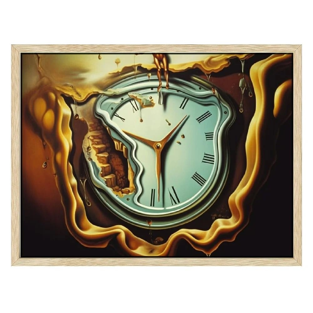 A DALL·E prompt for a surreal dreamscape with melting clock inspired by Salvador Dali.