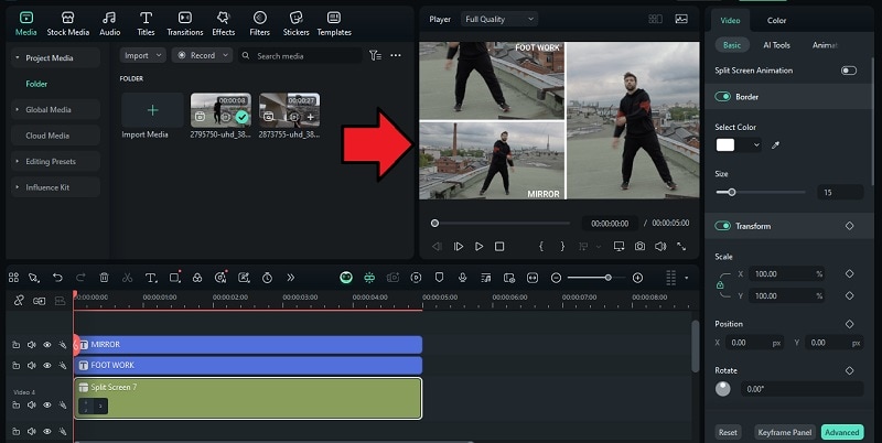 add dance video to each frame