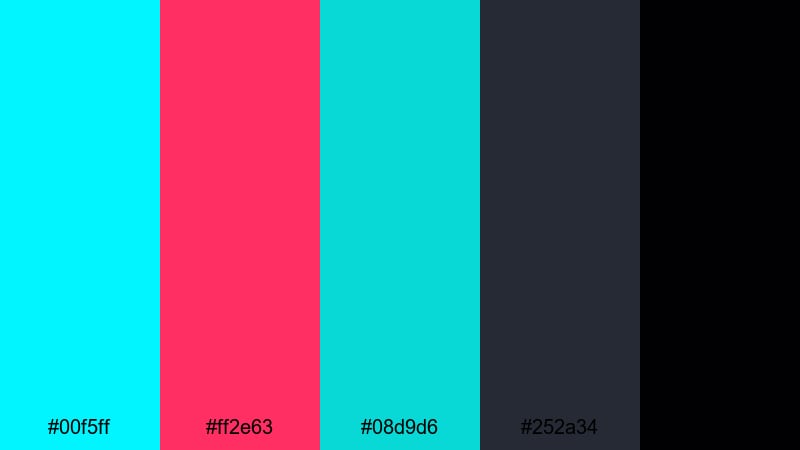 dark net neon cyber color palette with hex codes