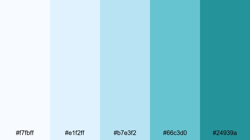 dashboard aqua clean green light blue color palette with hex codes