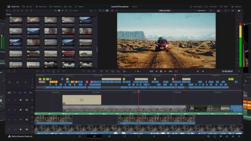 davinci resolve editor performance testing