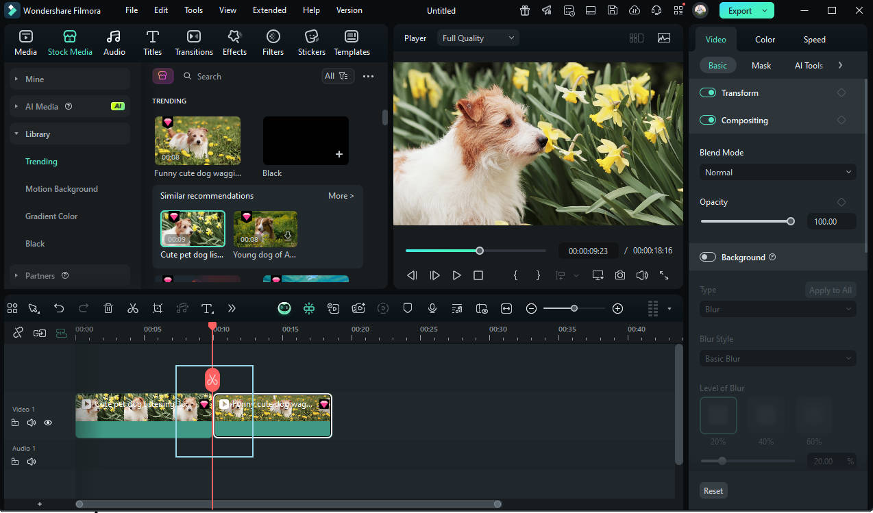 merge videos in filmora
