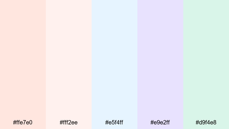 dawn garden whispers easter color palette with hex codes