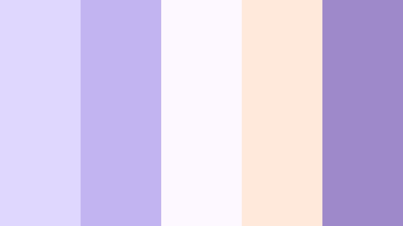 dawn mist lilac lunar lavender color palette with hex codes