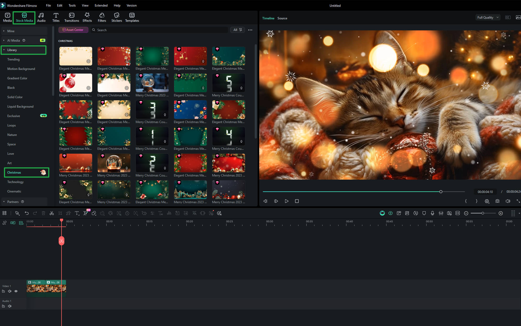 filmora christmas resources